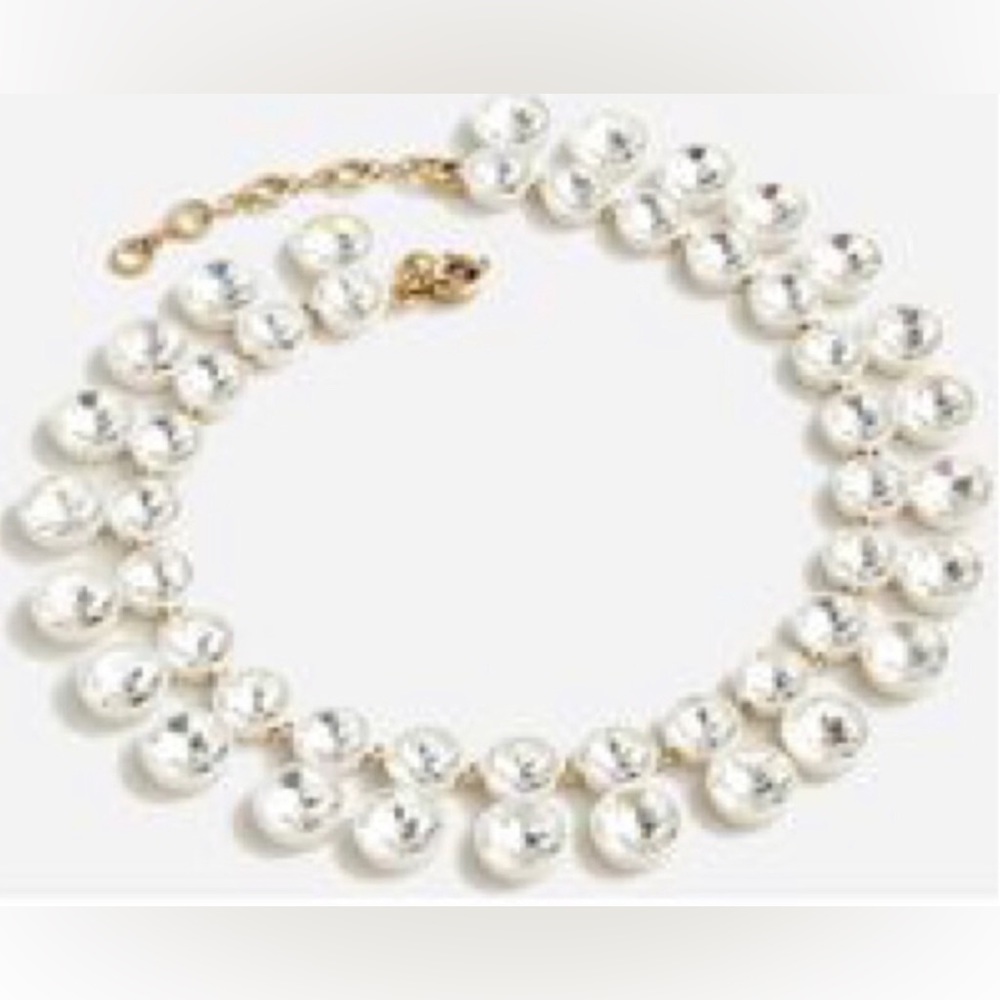 J. Crew Crystal Double Drop Necklace - Picture 2 of 10